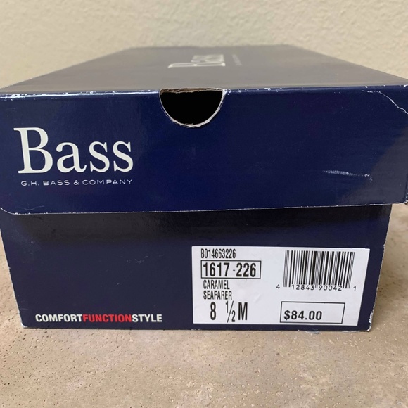 NEW Bass Men\'s Leather Boat Shoes Loafers Size 8.5